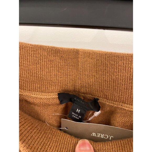 NWT J. Crew Cotton Cashmere Jogger Pant Heathered Caramel Knit Size MEDIUM - Picture 7 of 9